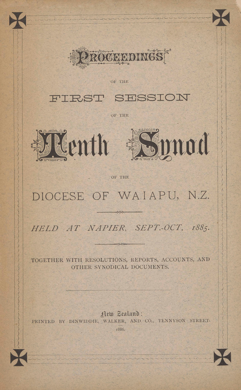 Diocese of Waiapu Synod Proceedings 1885