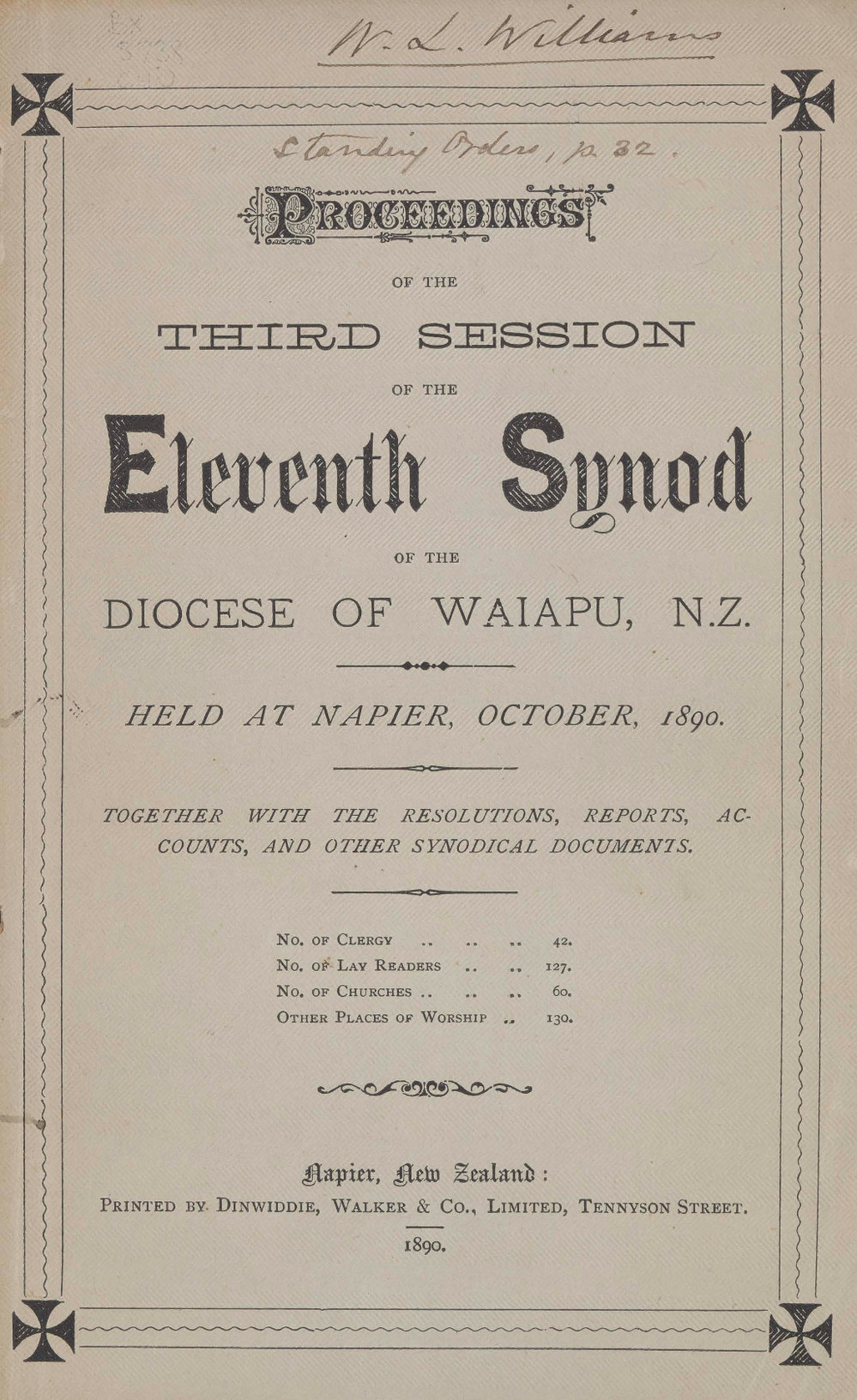 Diocese of Waiapu Synod Proceedings 1890
