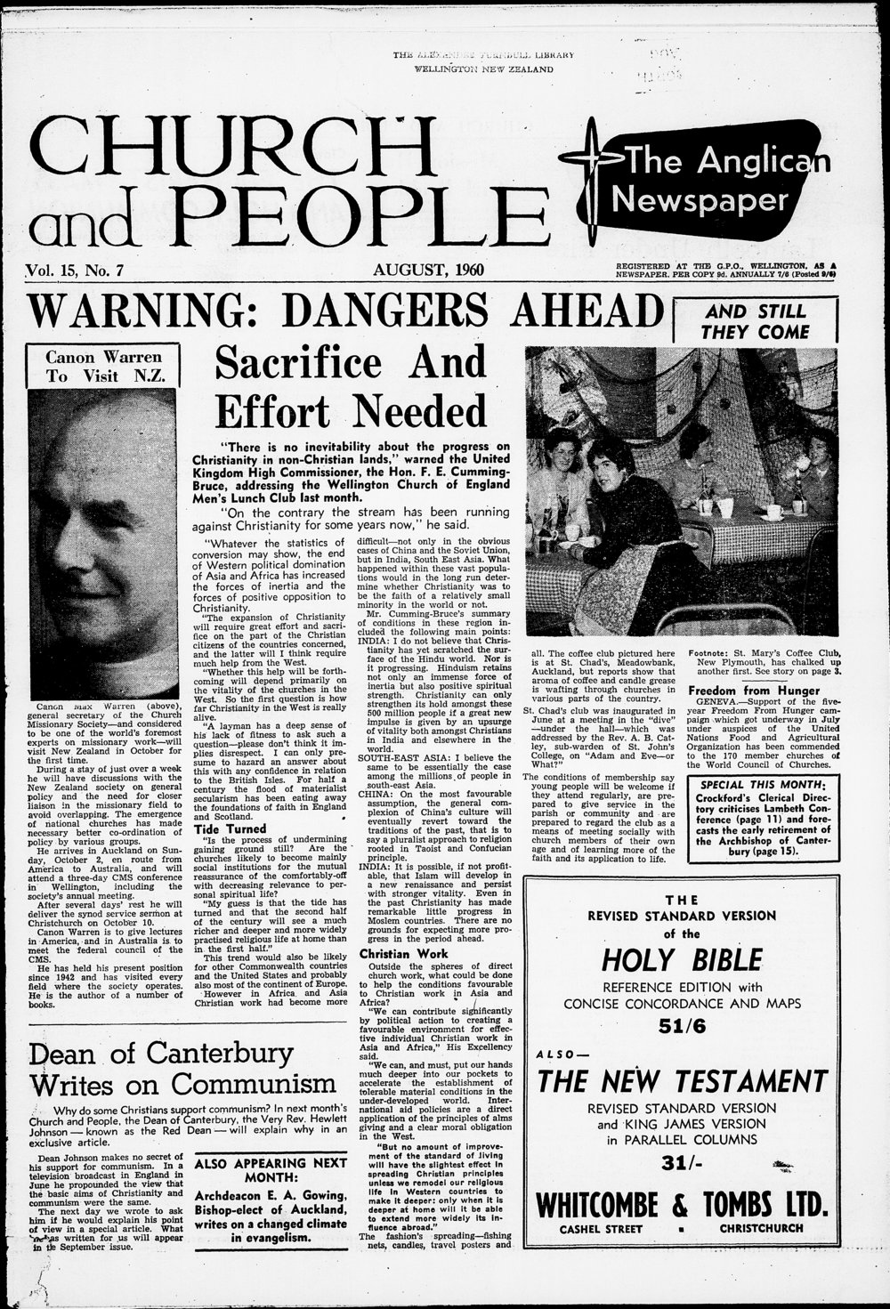 Church &amp; People: August 1960