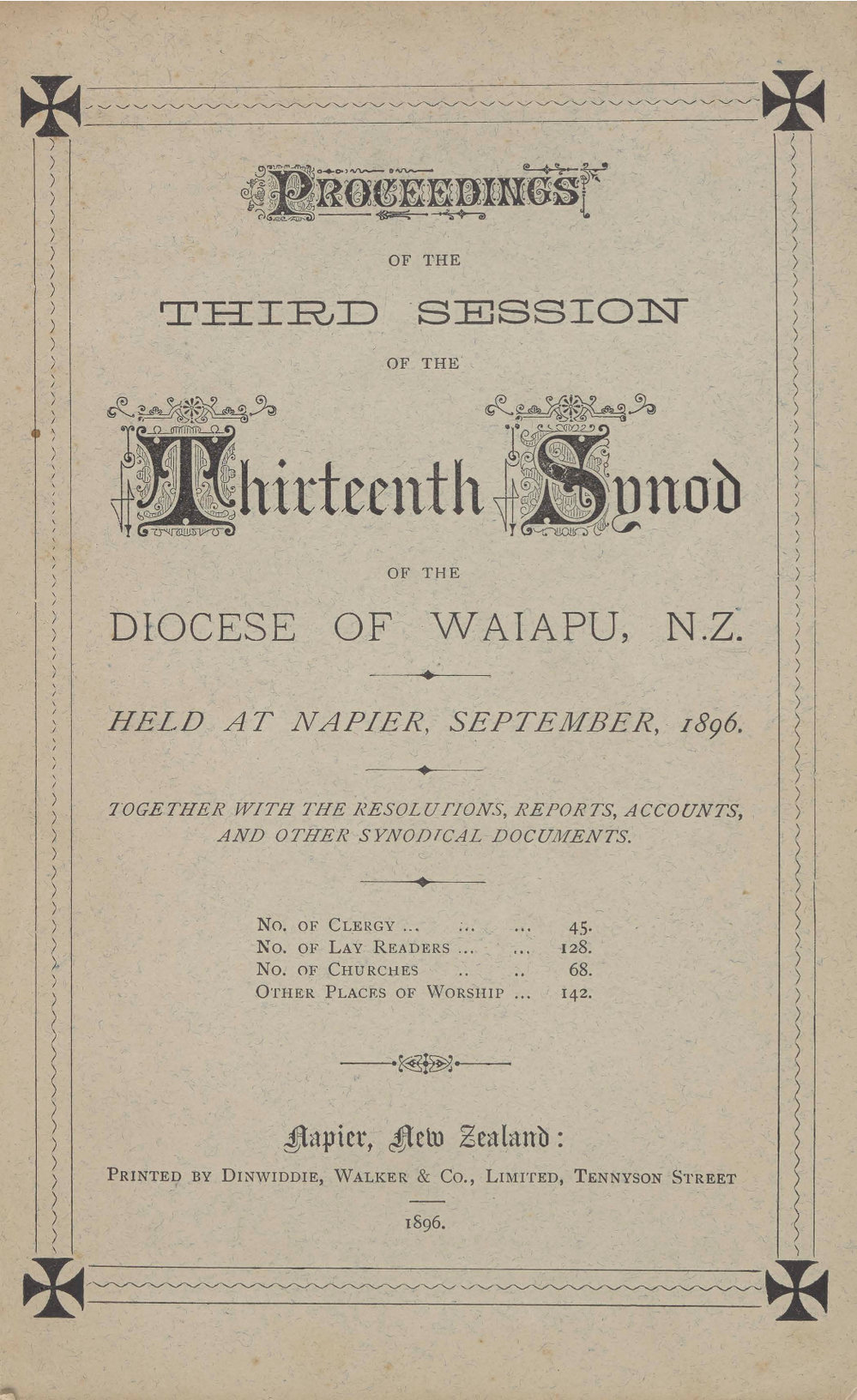 Diocese of Waiapu Synod Proceedings 1896
