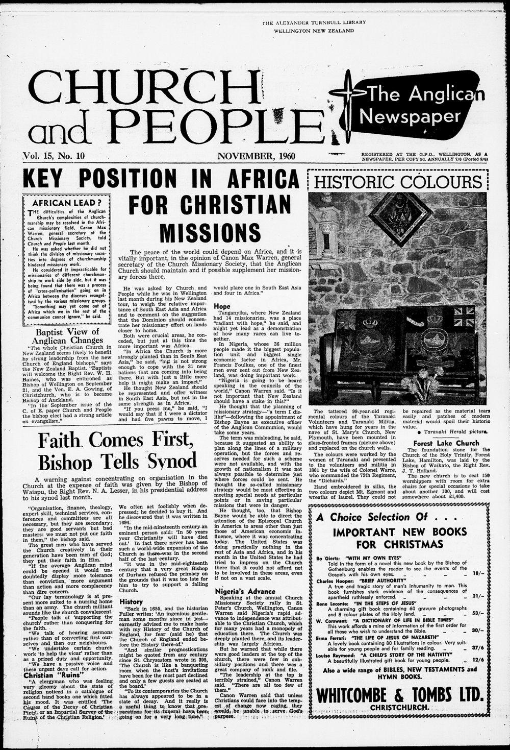 Church &amp; People: November 1960