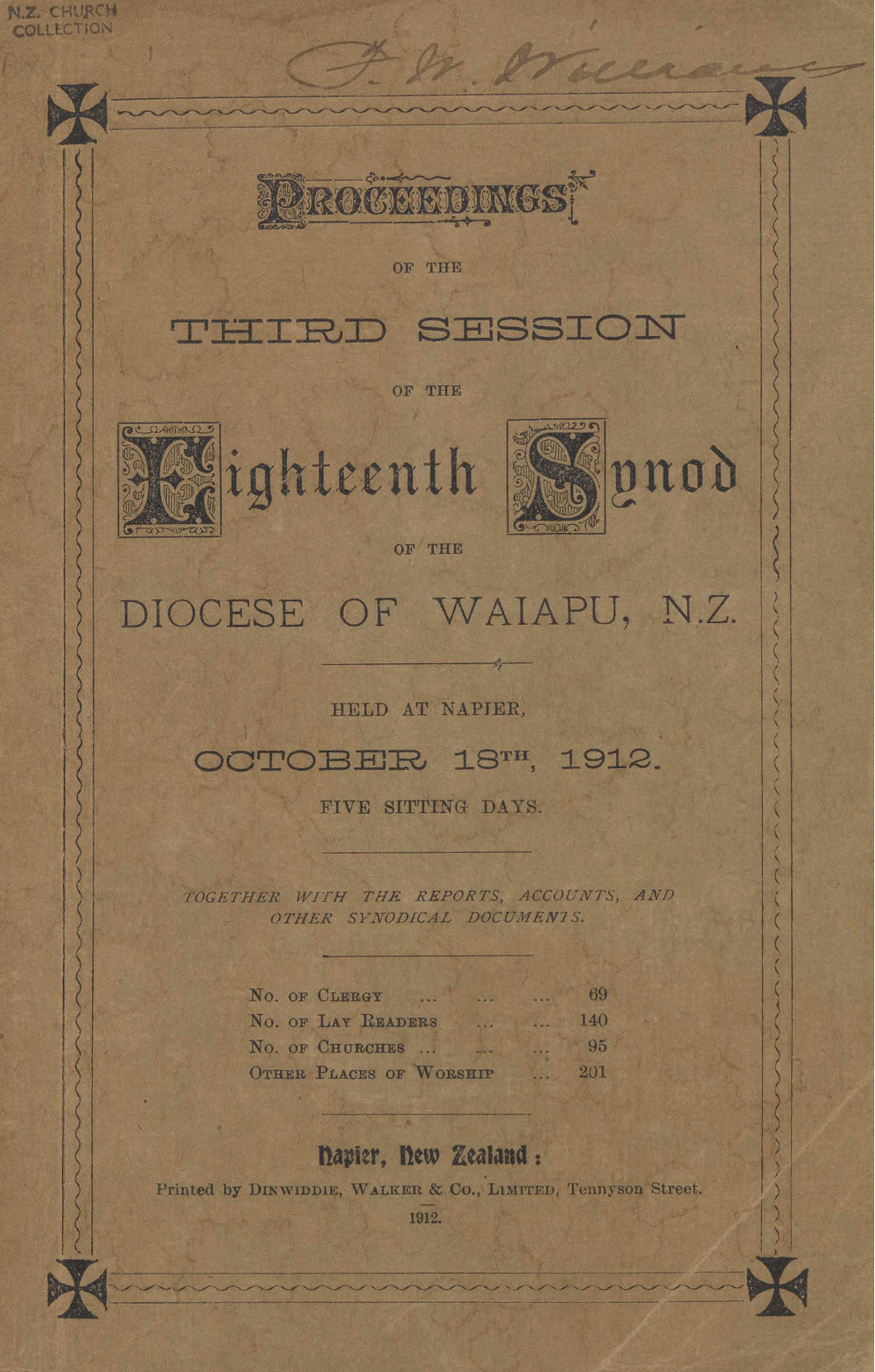 Diocese of Waiapu Synod Proceedings 1912