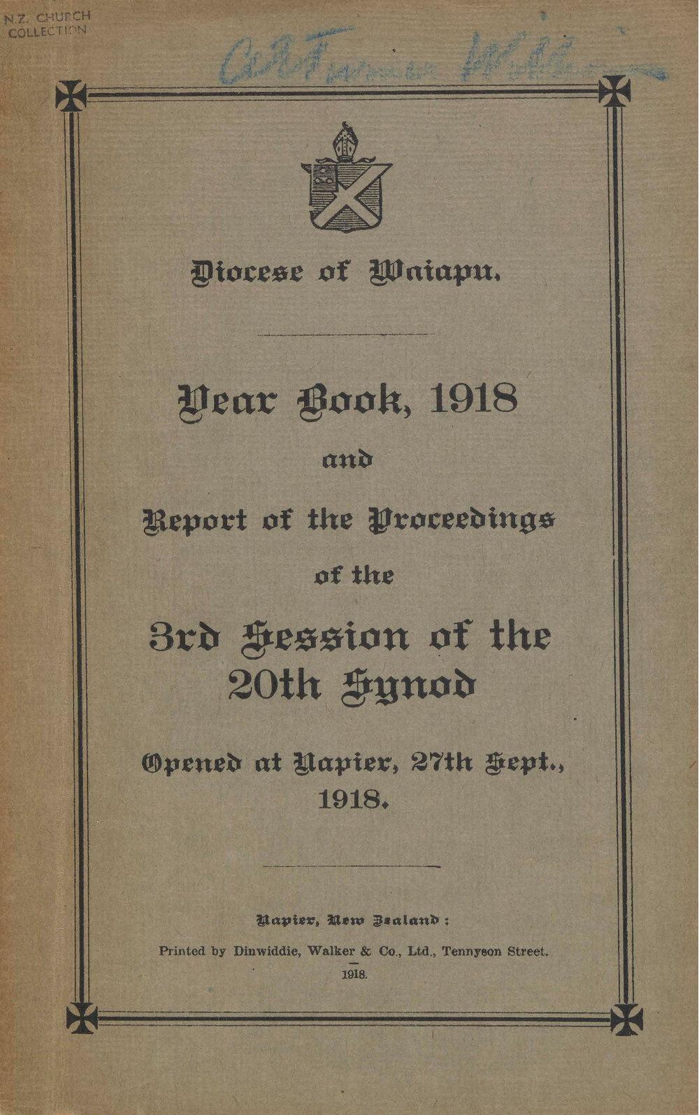Diocese of Waiapu Synod Proceedings 1918