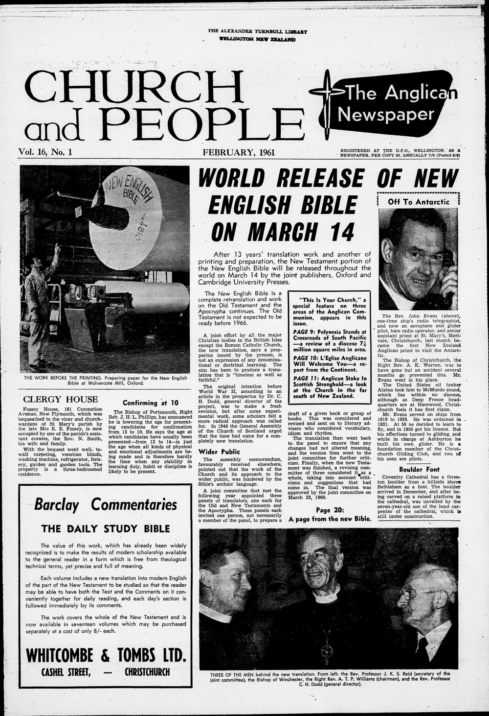 Church &amp; People: February 1961