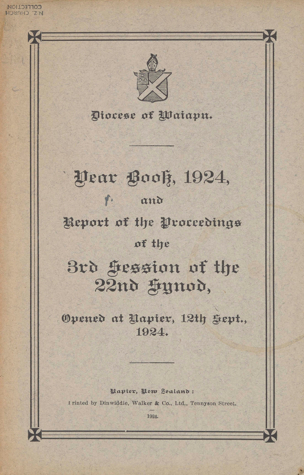 Diocese of Waiapu Synod Proceedings 1924