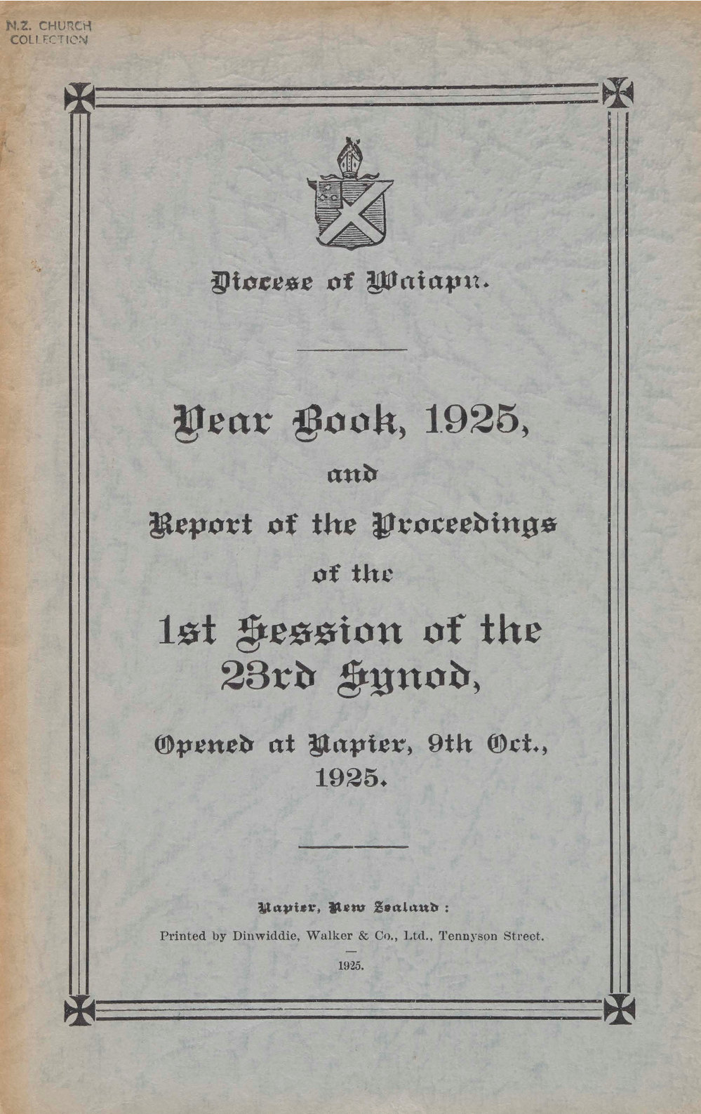 Diocese of Waiapu Synod Proceedings 1925