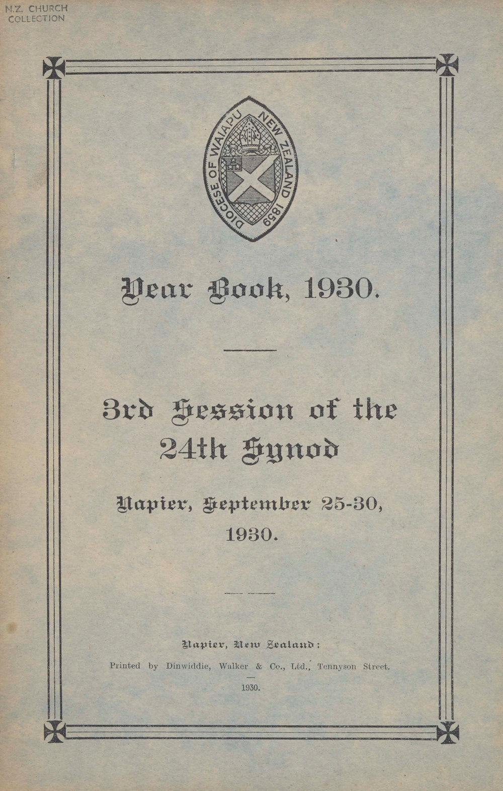 Diocese of Waiapu Synod Proceedings 1930