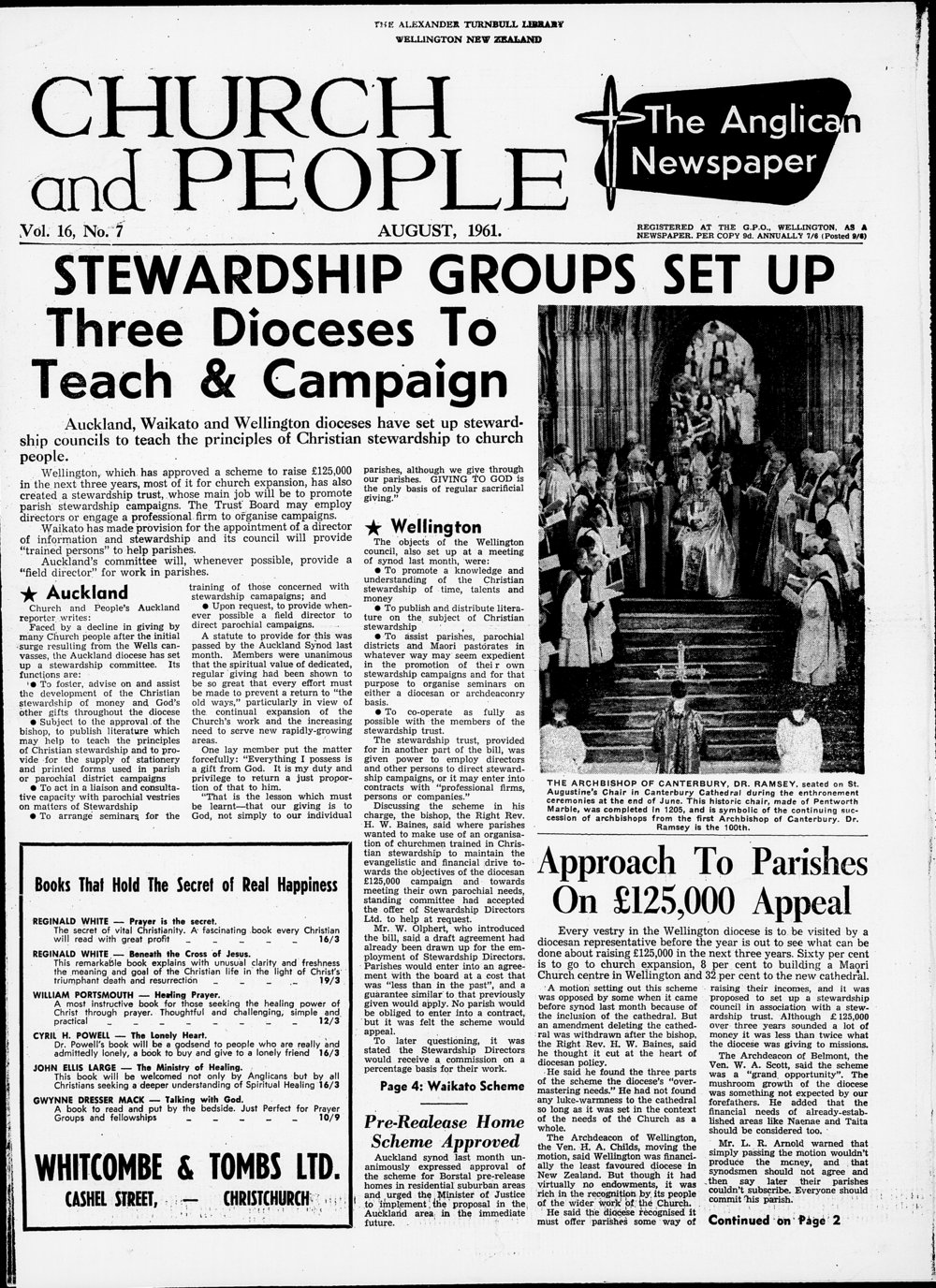 Church &amp; People: August 1961