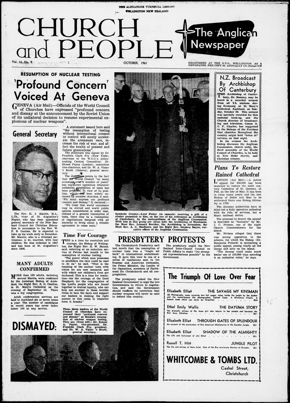 Church &amp; People: October 1961