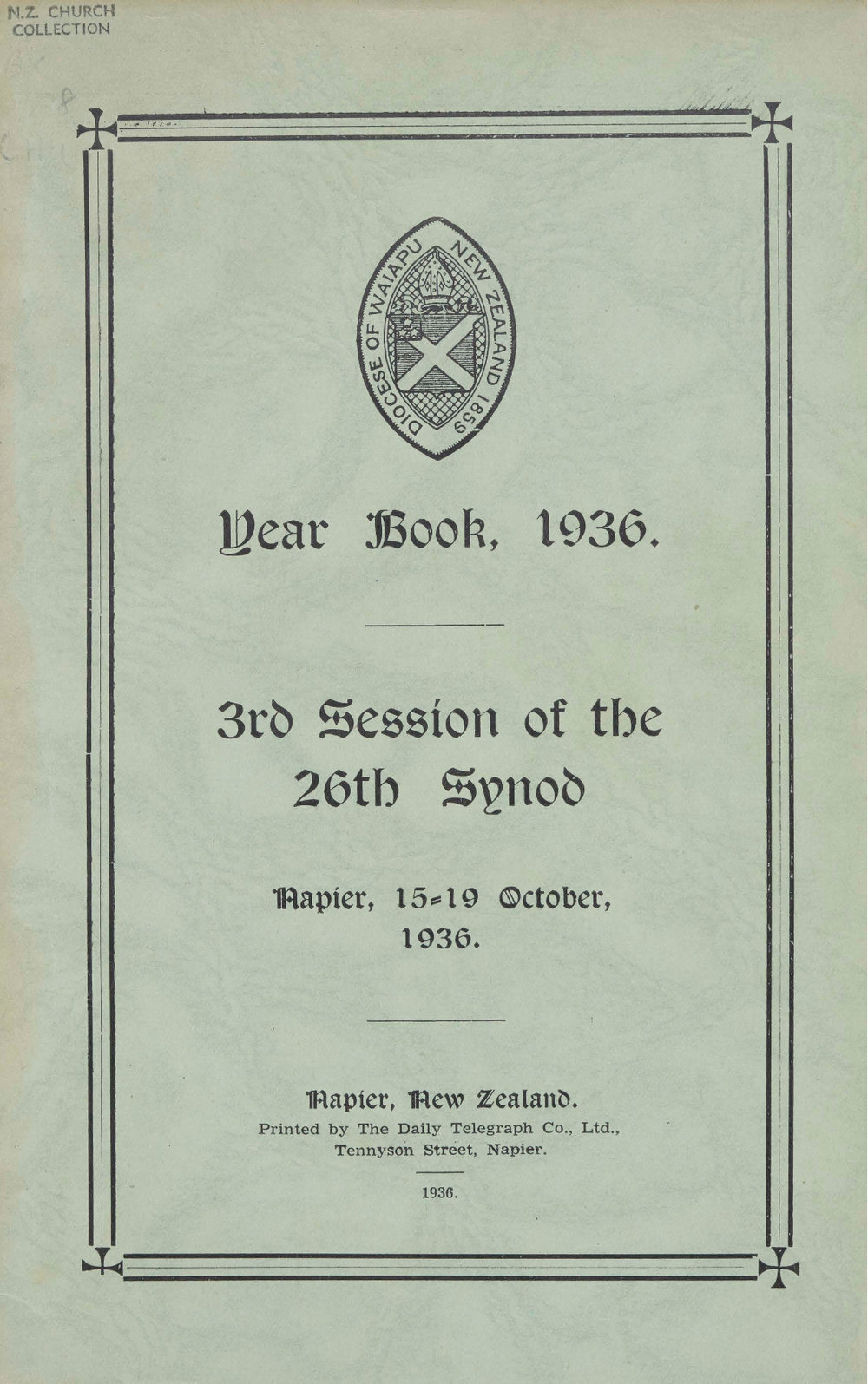 Diocese of Waiapu Synod Proceedings 1936