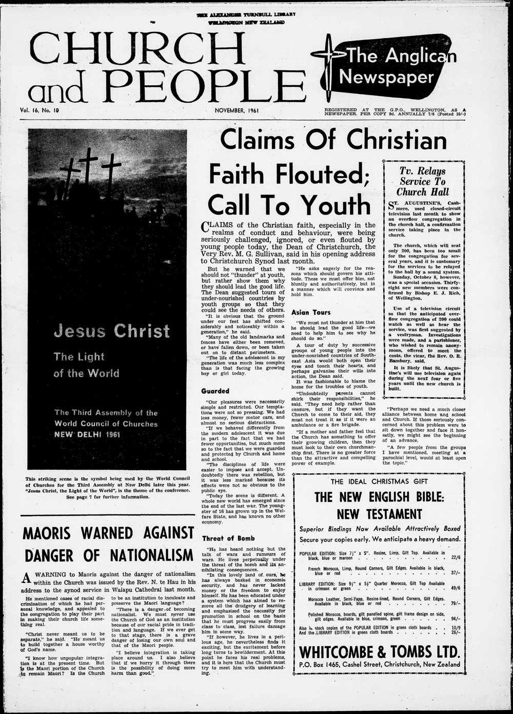 Church &amp; People: November 1961
