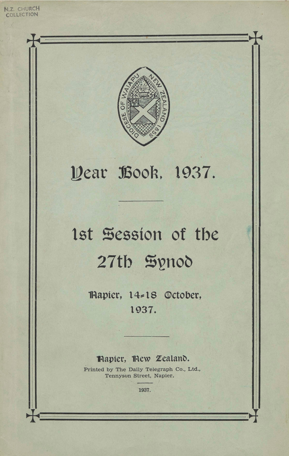 Diocese of Waiapu Synod Proceedings 1937