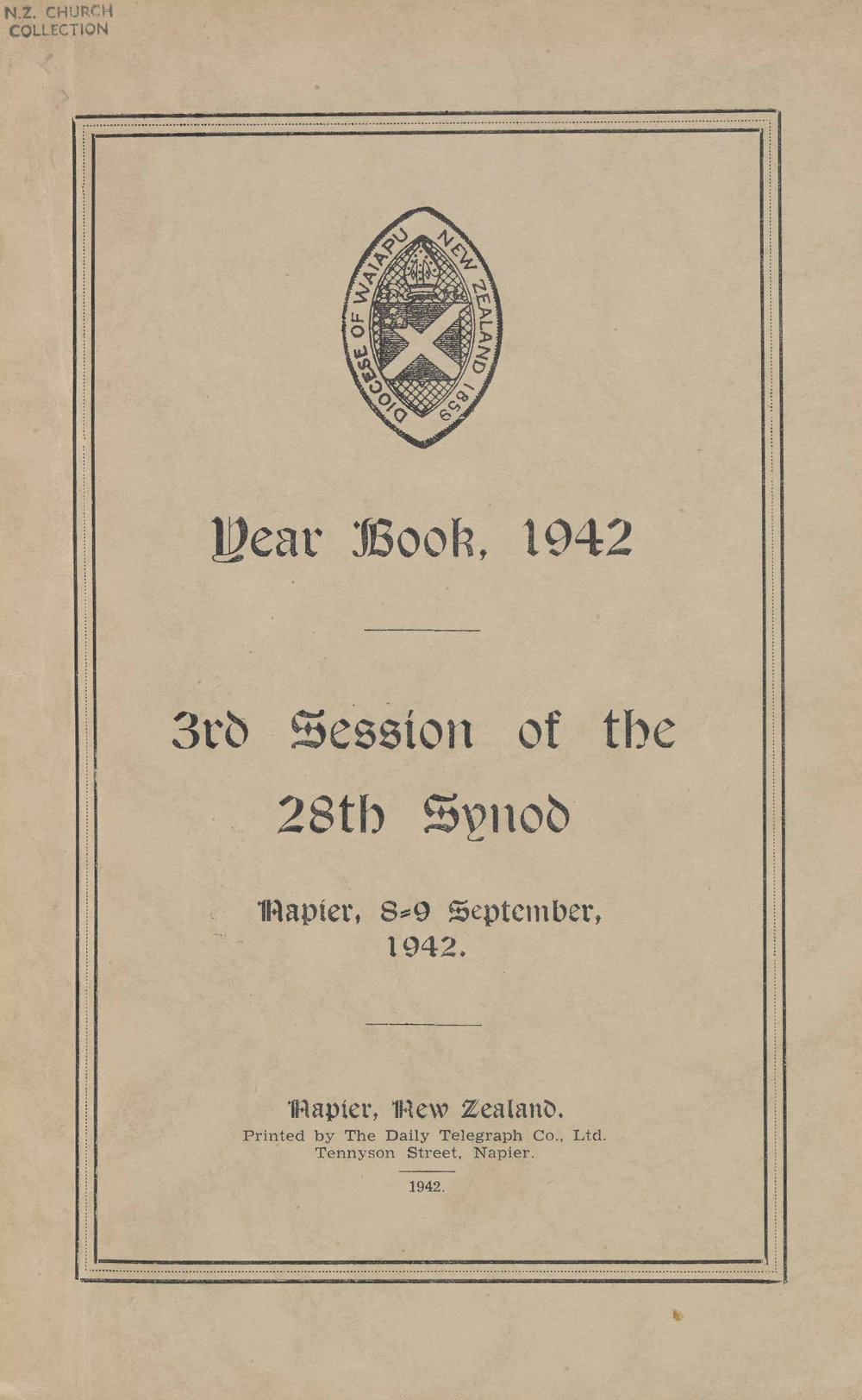 Diocese of Waiapu Synod Proceedings 1942
