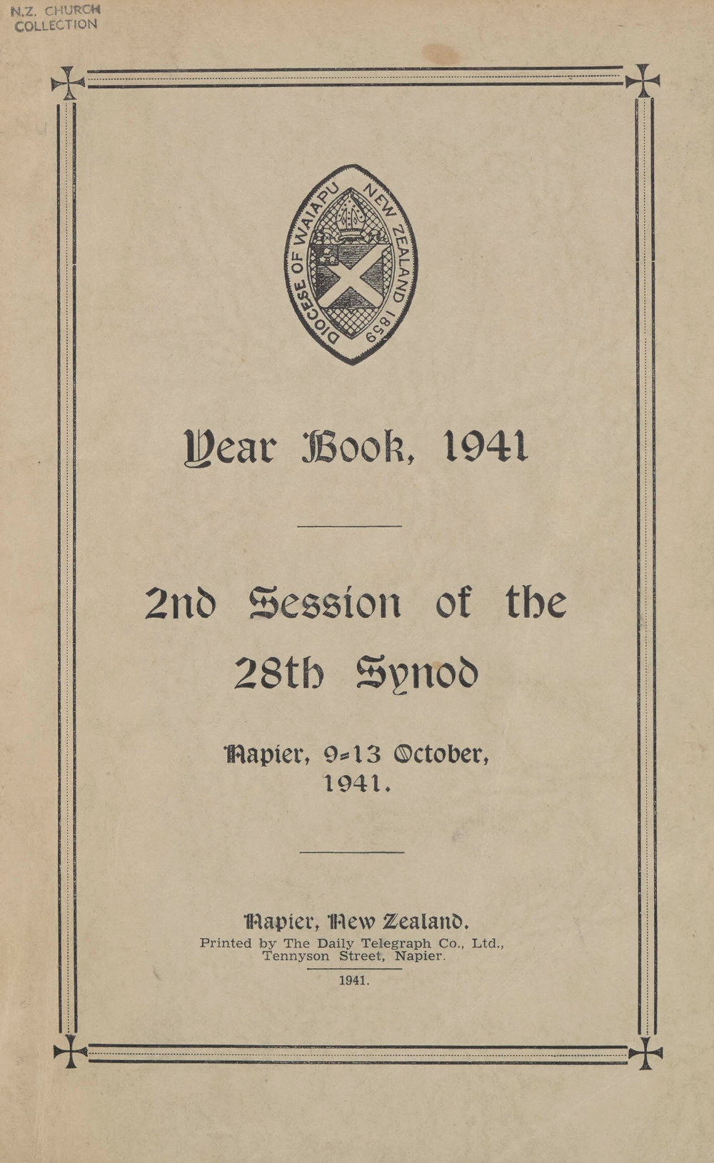 Diocese of Waiapu Synod Proceedings 1941