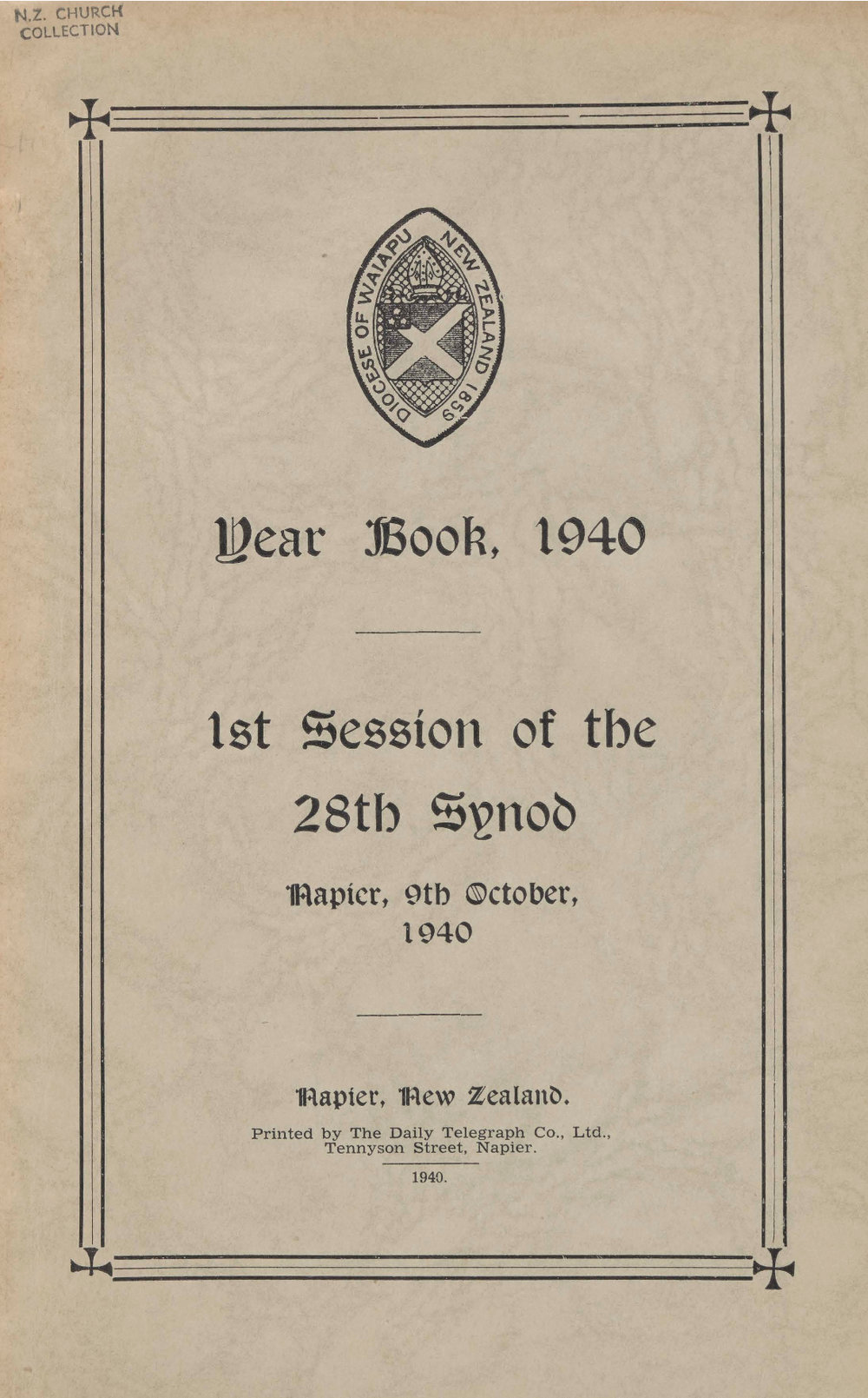 Diocese of Waiapu Synod Proceedings 1940