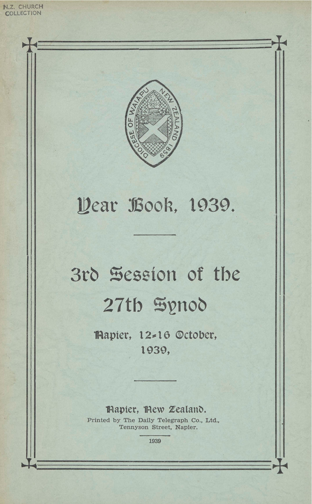Diocese of Waiapu Synod Proceedings 1939