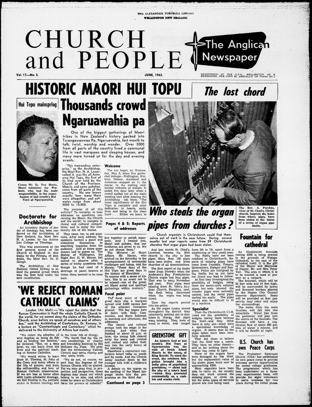 Church &amp; People: June 1962