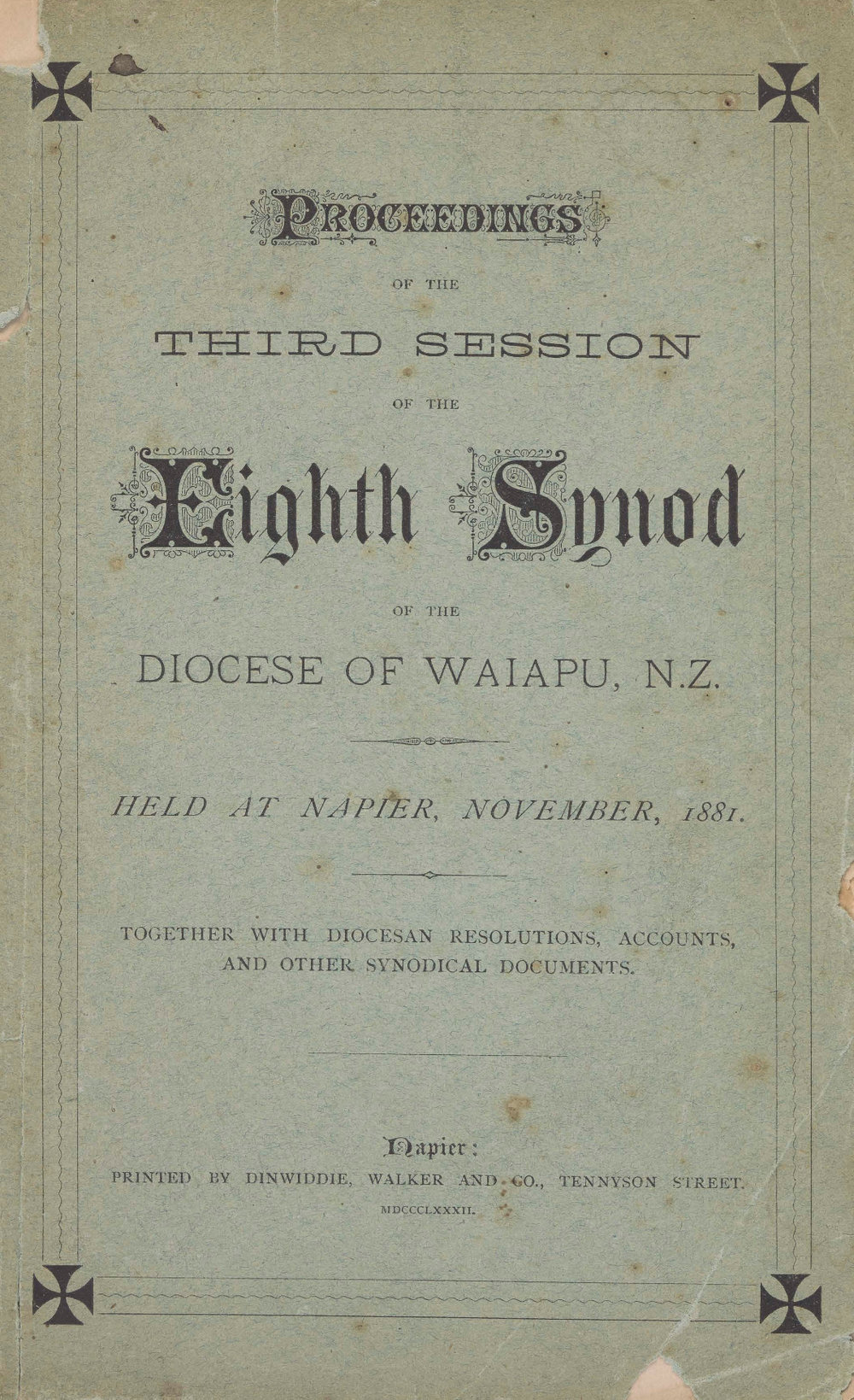Diocese of Waiapu Synod Proceedings 1881