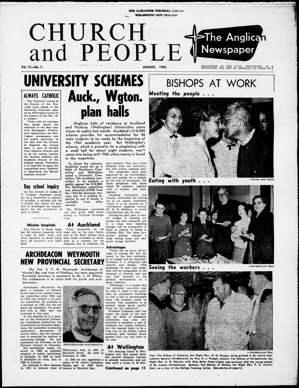 Church &amp; People: August 1962