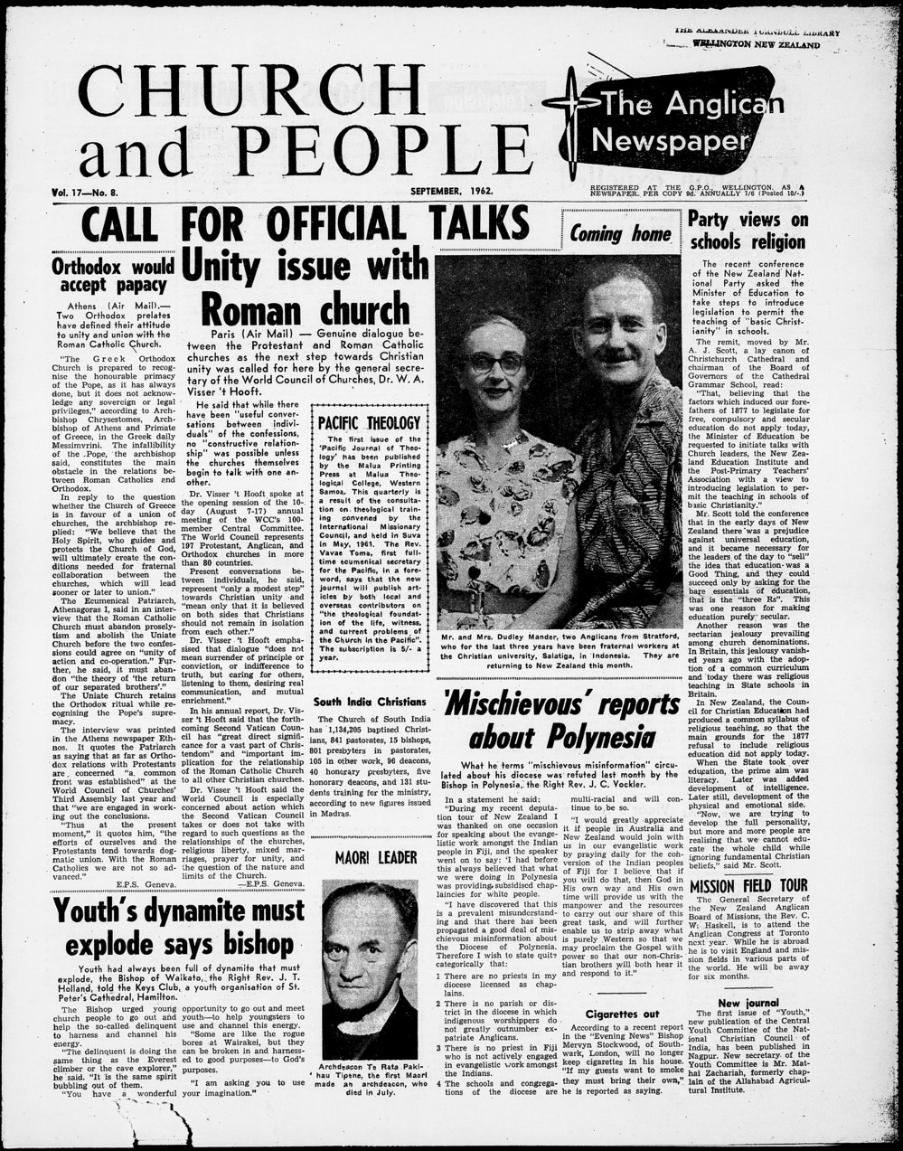 Church &amp; People: September 1962