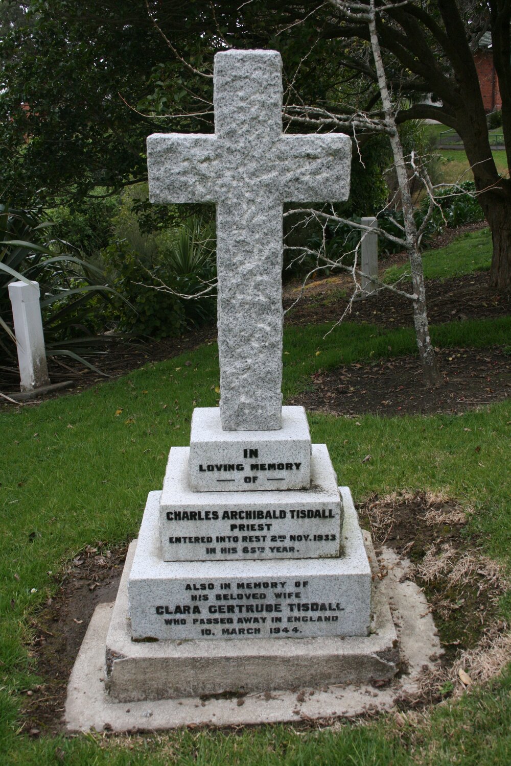 Charles Archibald and Clara Gertrude Tisdall Grave