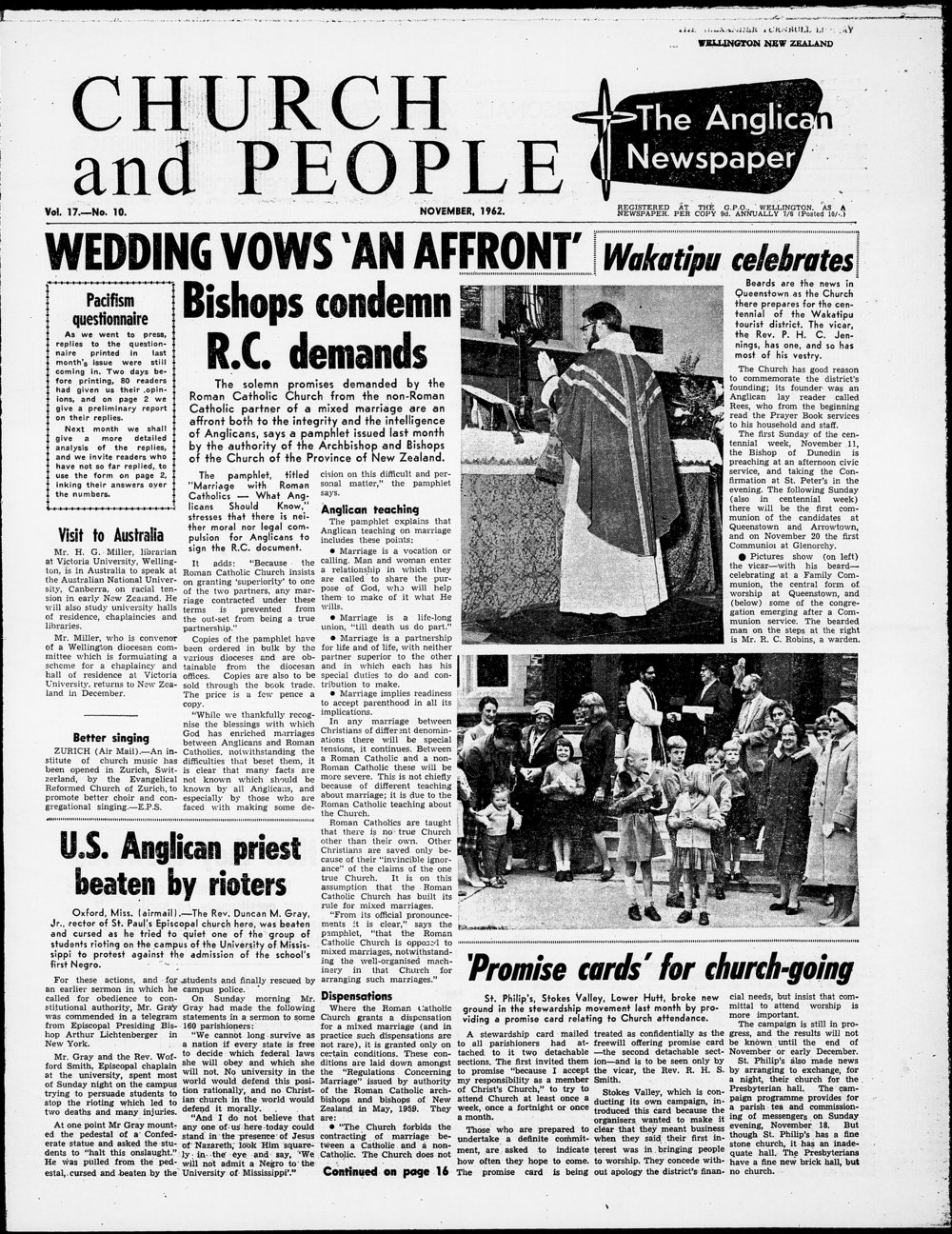 Church &amp; People: November 1962