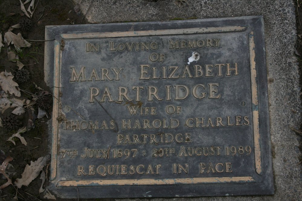 Mary Elizabeth Patridge Grave