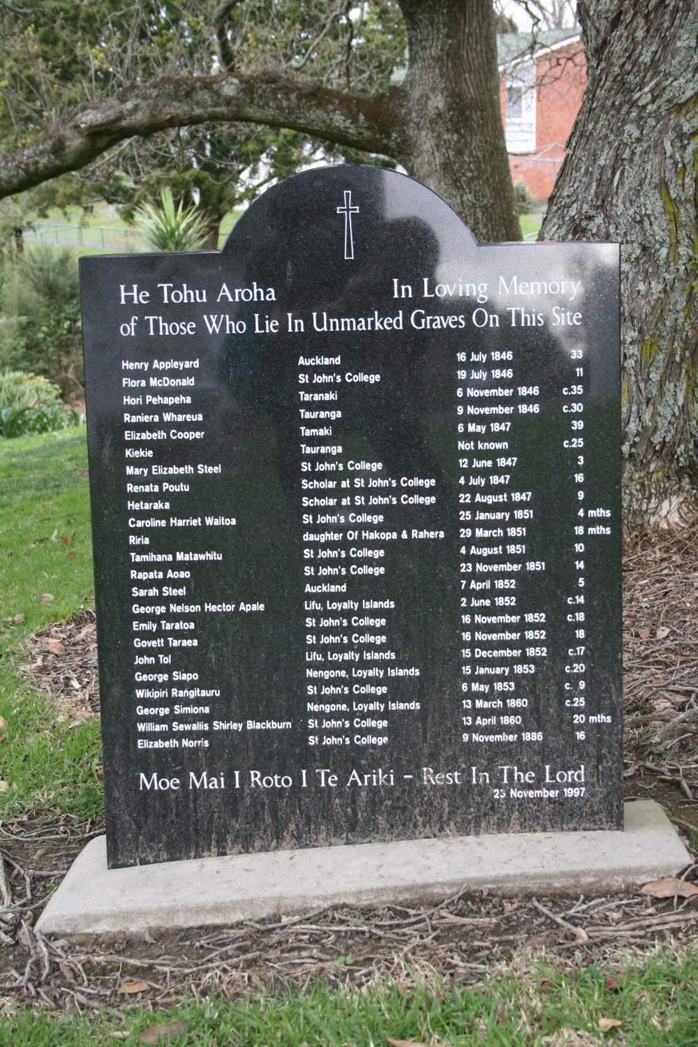 Unmarked Graves at St John's Theological College Graveyard