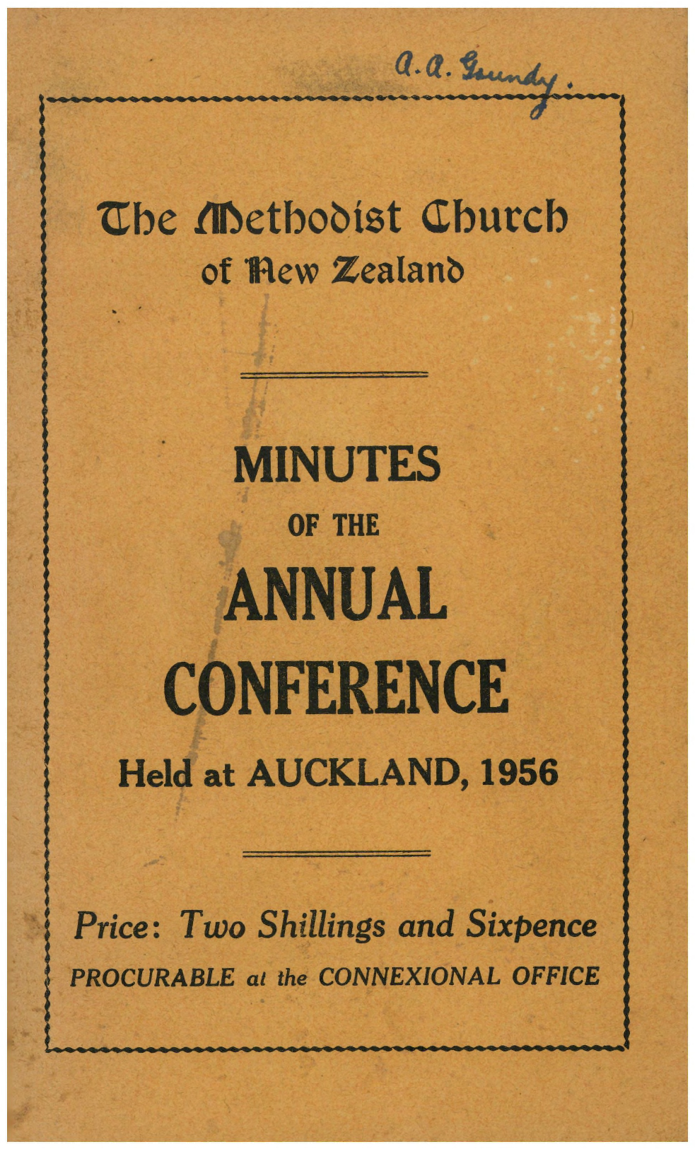 Methodist Church of New Zealand Conference Minutes 1956
