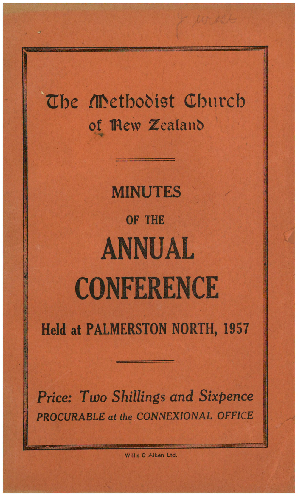 Methodist Church of New Zealand Conference Minutes 1957