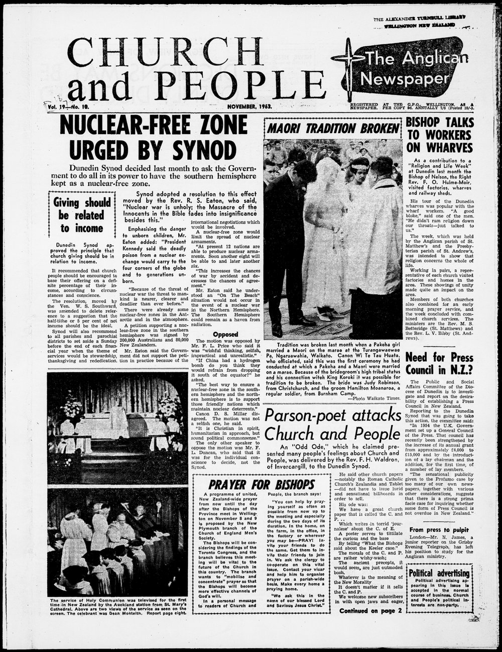 Church &amp; People: November 1963