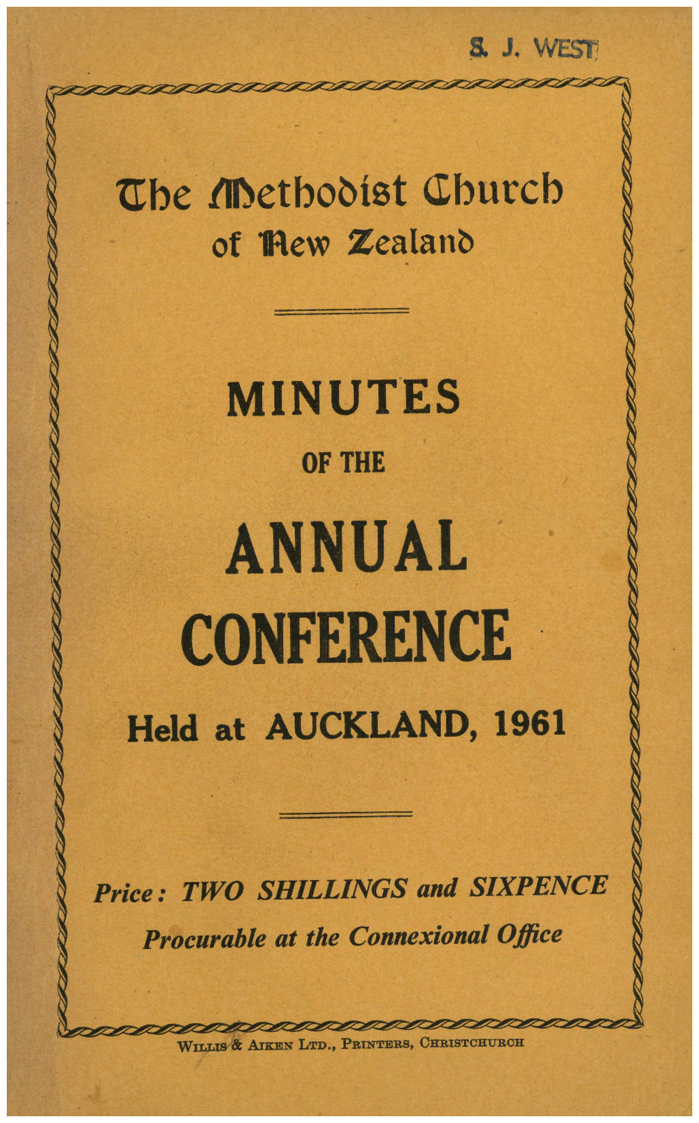 Methodist Church of New Zealand Conference Minutes 1961