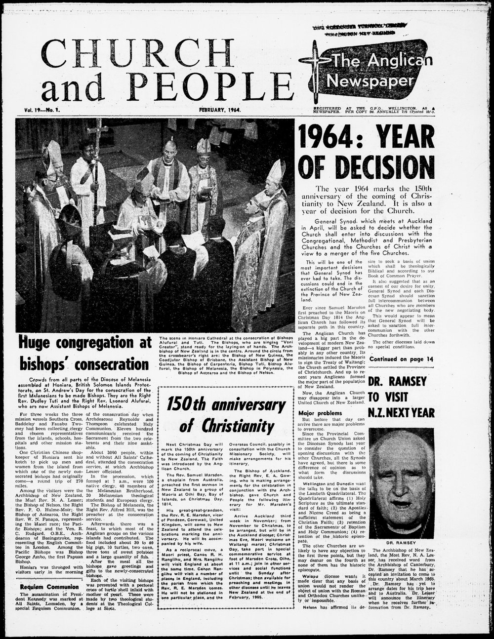 Church &amp; People: February 1964