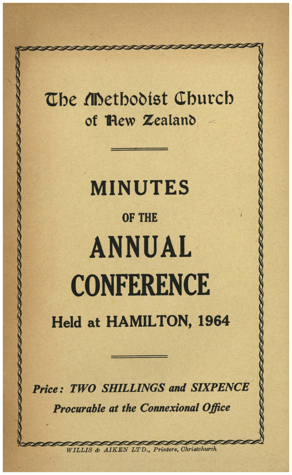 Methodist Church of New Zealand Conference Minutes 1964