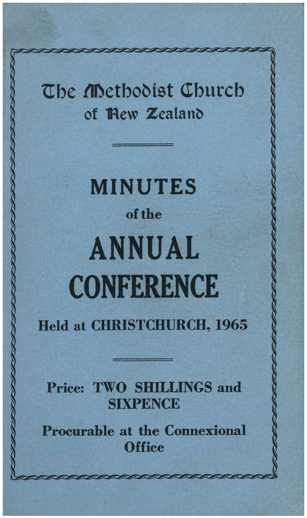 Methodist Church of New Zealand Conference Minutes 1965