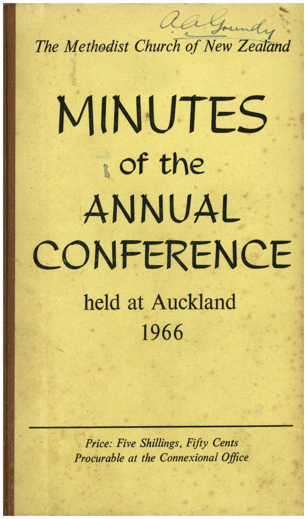 Methodist Church of New Zealand Conference Minutes 1966