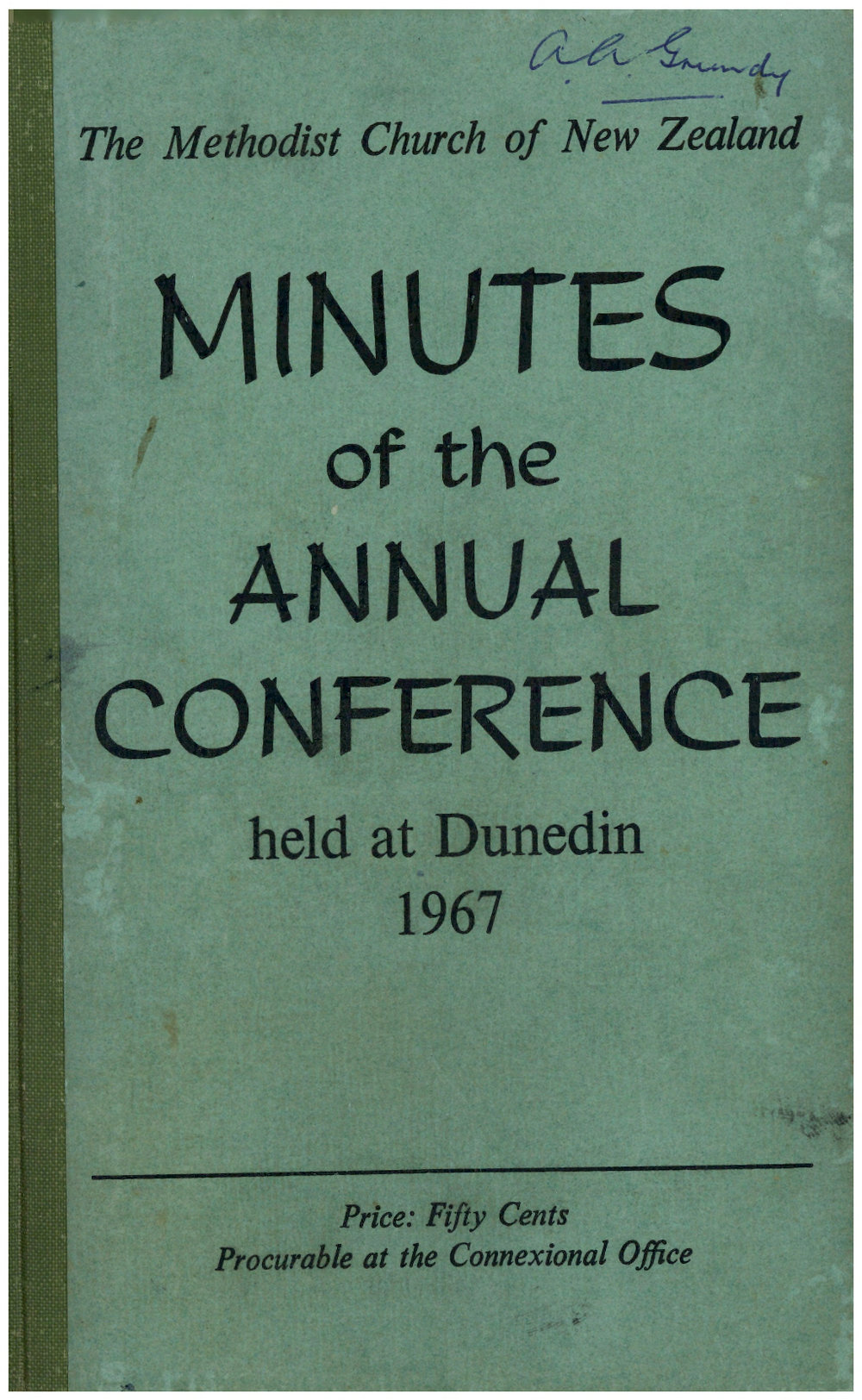 Methodist Church of New Zealand Conference Minutes 1967