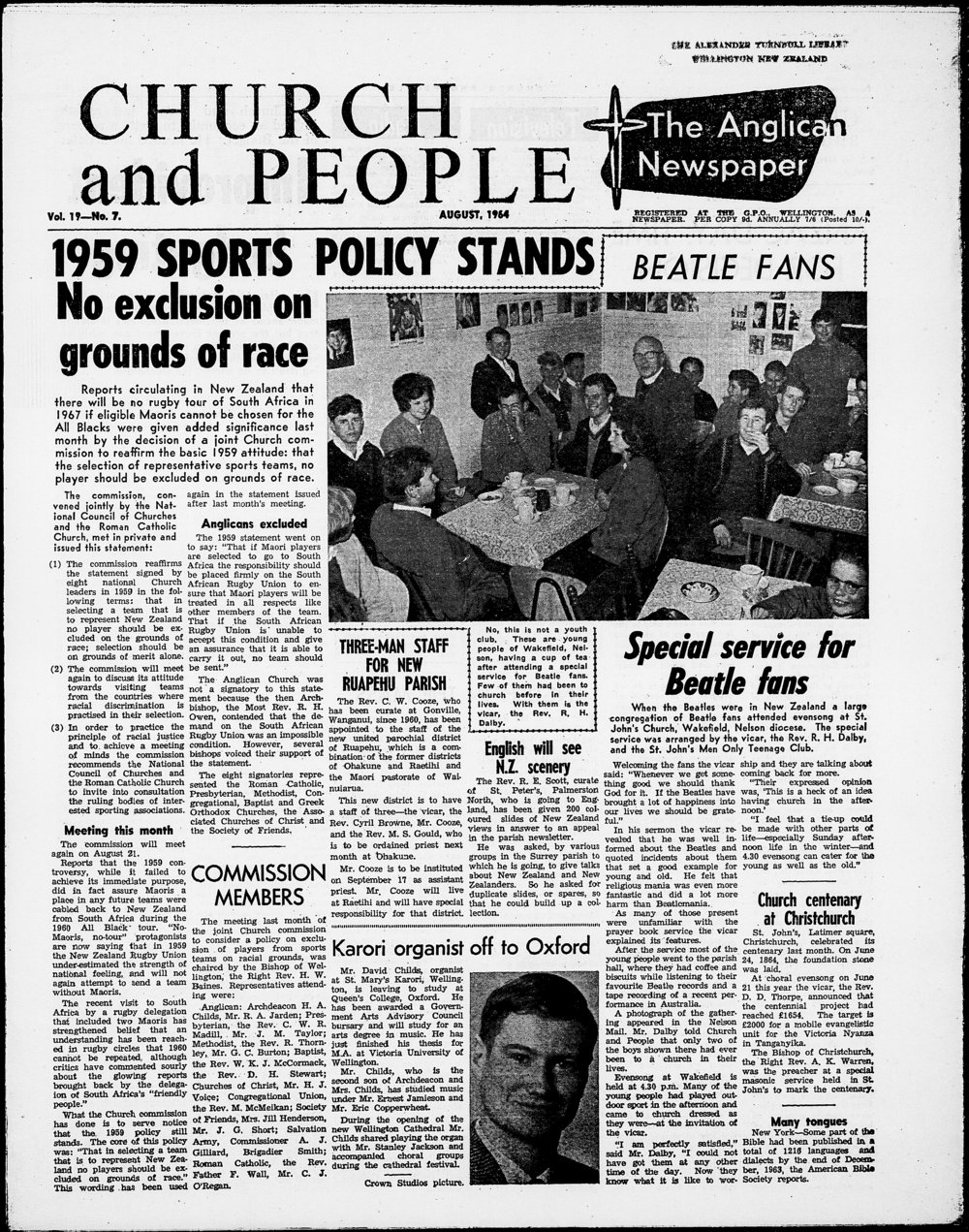Church &amp; People: August 1964
