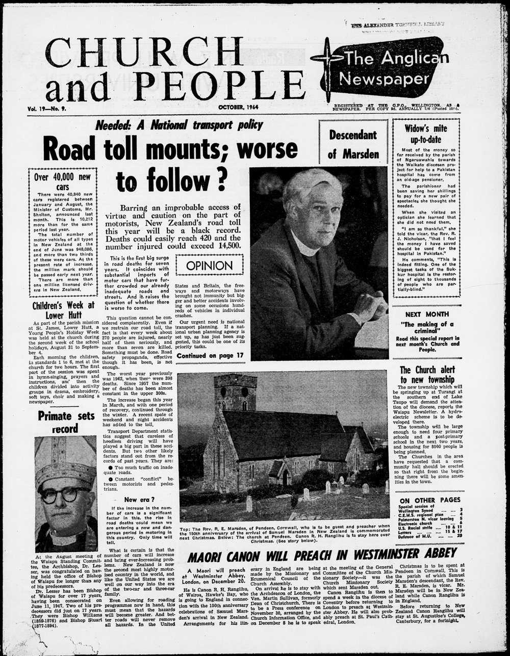 Church &amp; People: October 1964