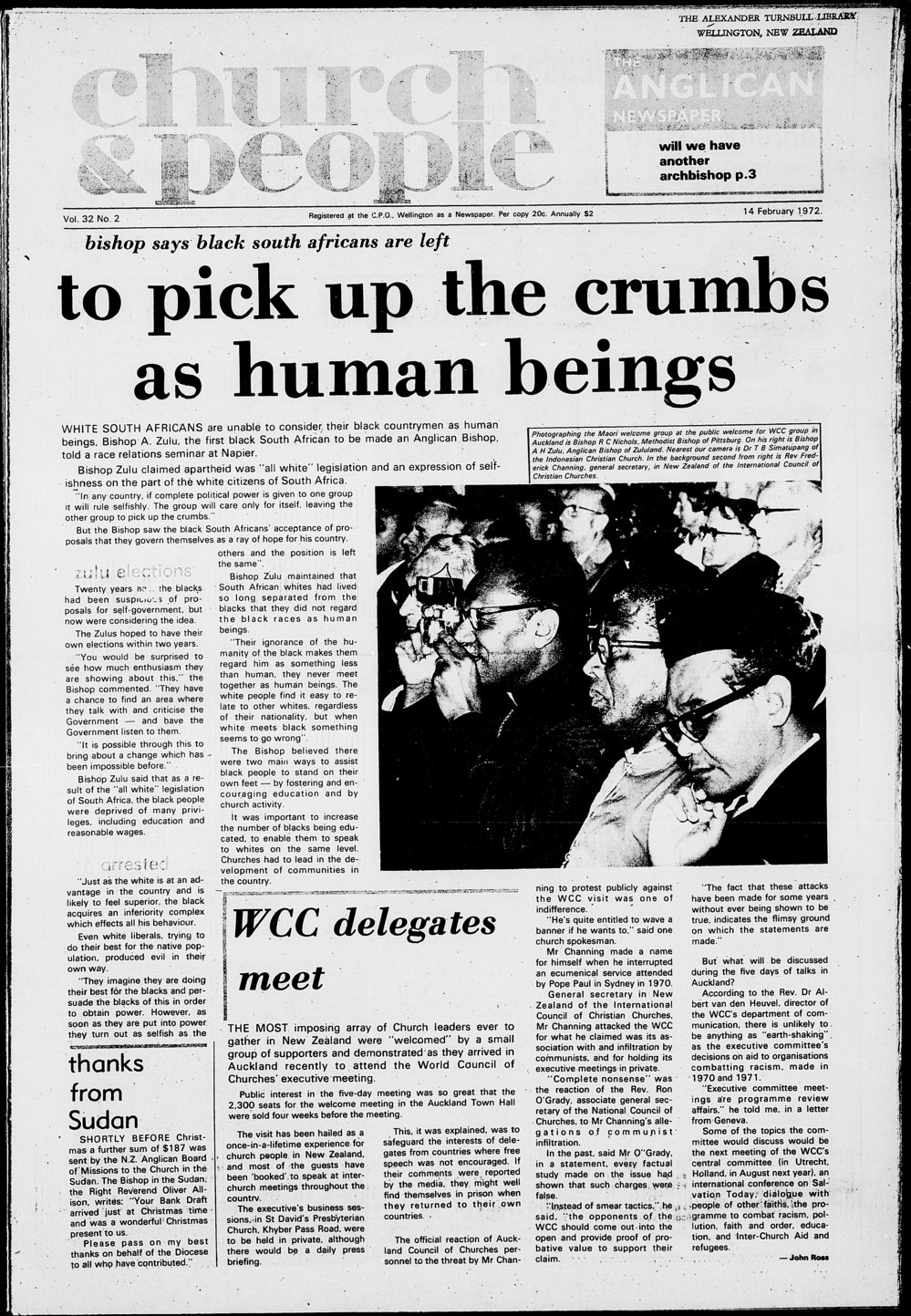 Church &amp; People: 14th February 1972