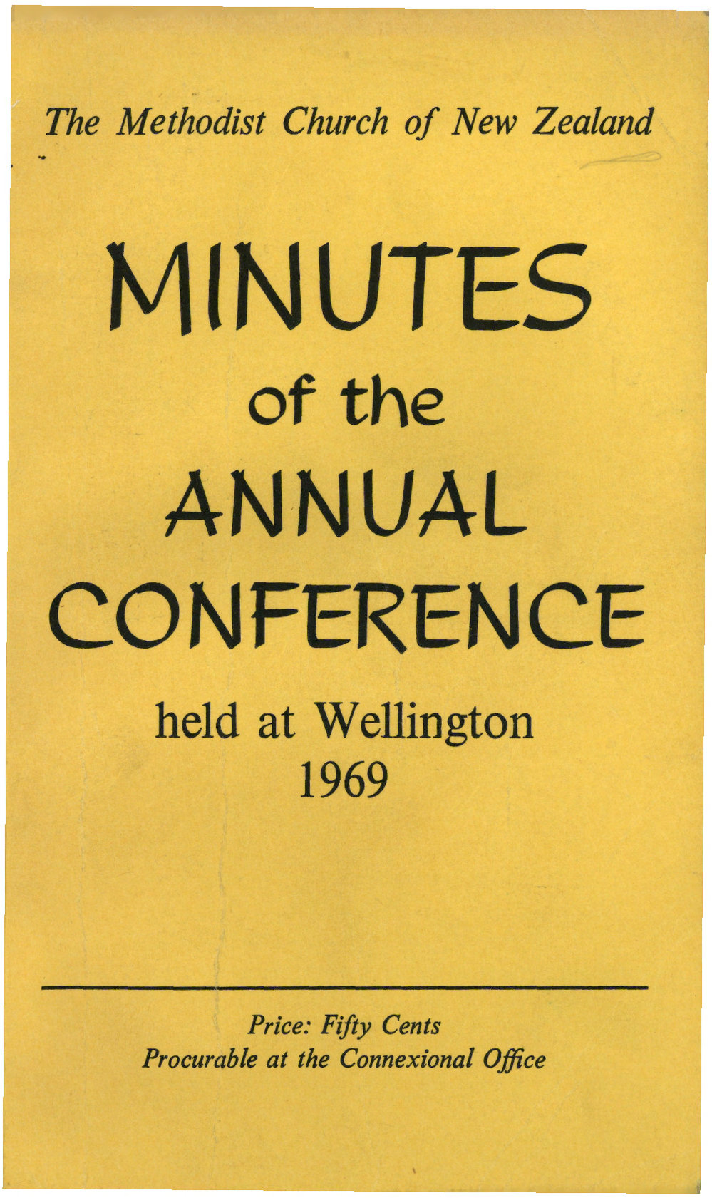Methodist Church of New Zealand Conference Minutes 1969