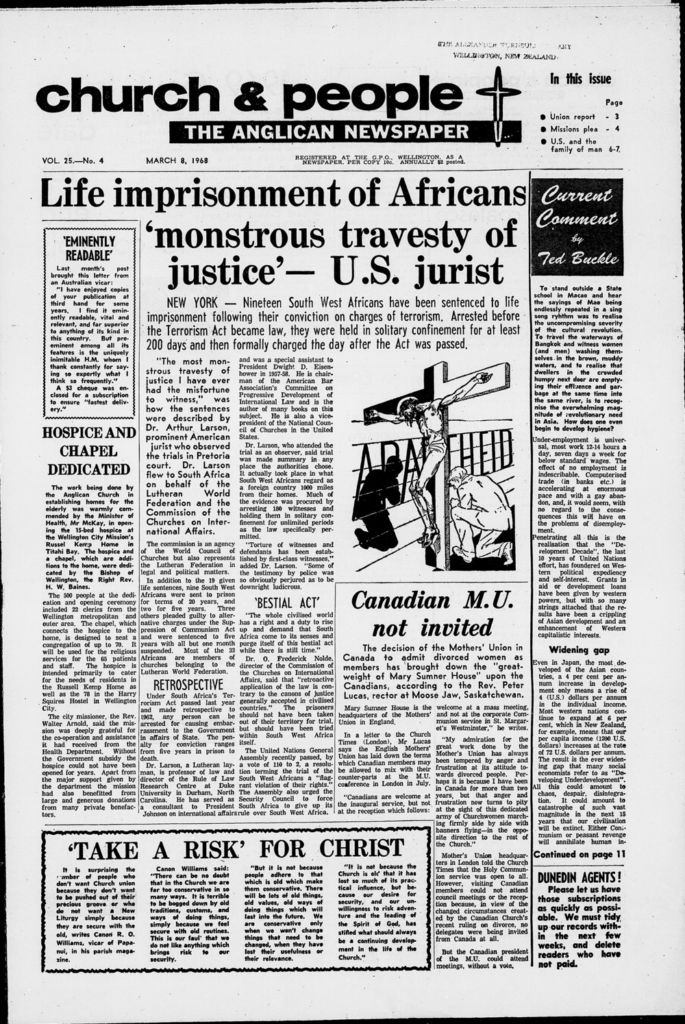 Church &amp; People: 8th March 1968