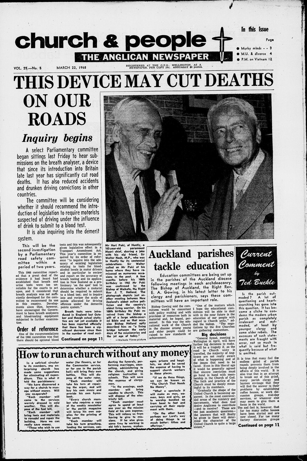 Church &amp; People: 22nd March 1968