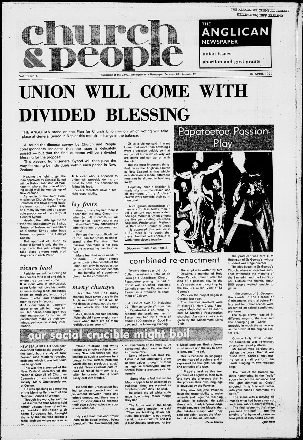 Church &amp; People: 10th April 1972