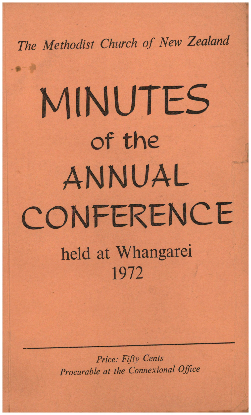 Methodist Church of New Zealand Conference Minutes 1972