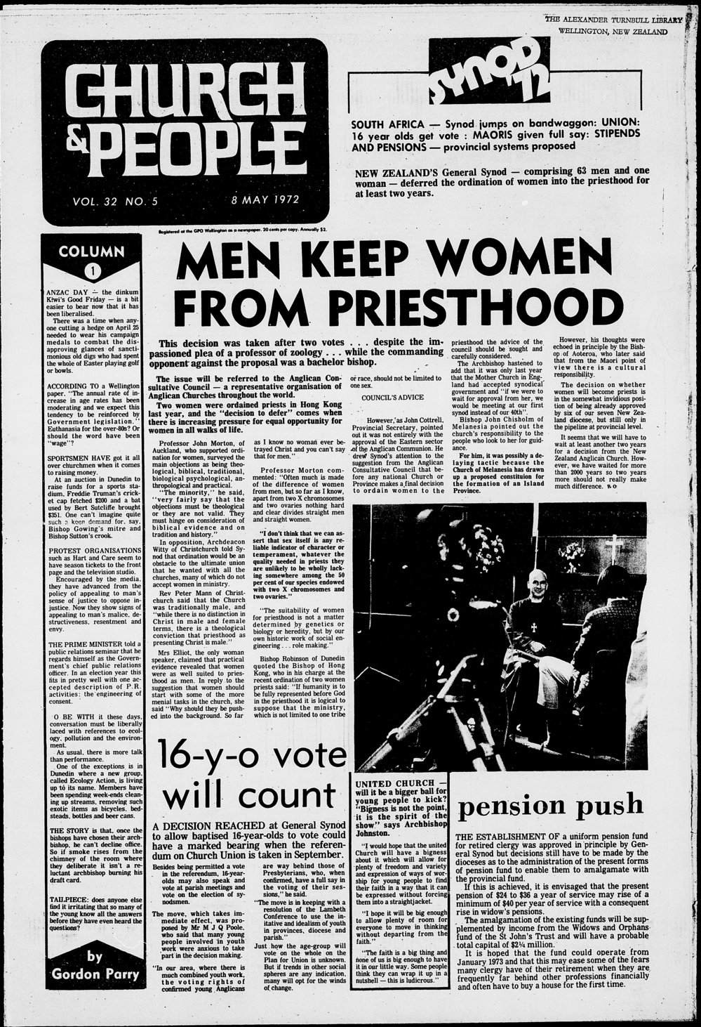 Church &amp; People: 8th May 1972