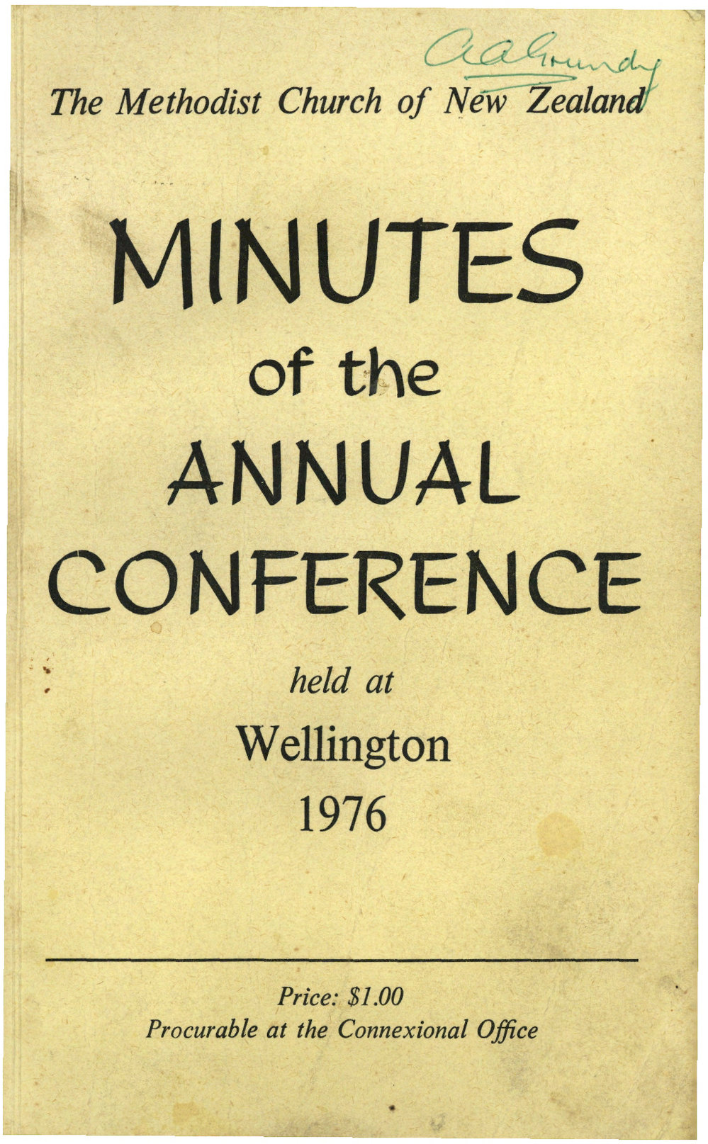 Methodist Church of New Zealand Conference Minutes 1976