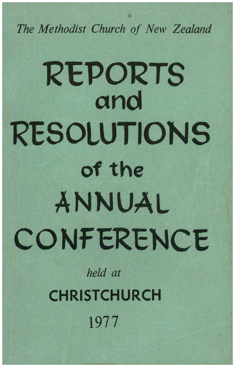 Methodist Church of New Zealand Conference Minutes 1977