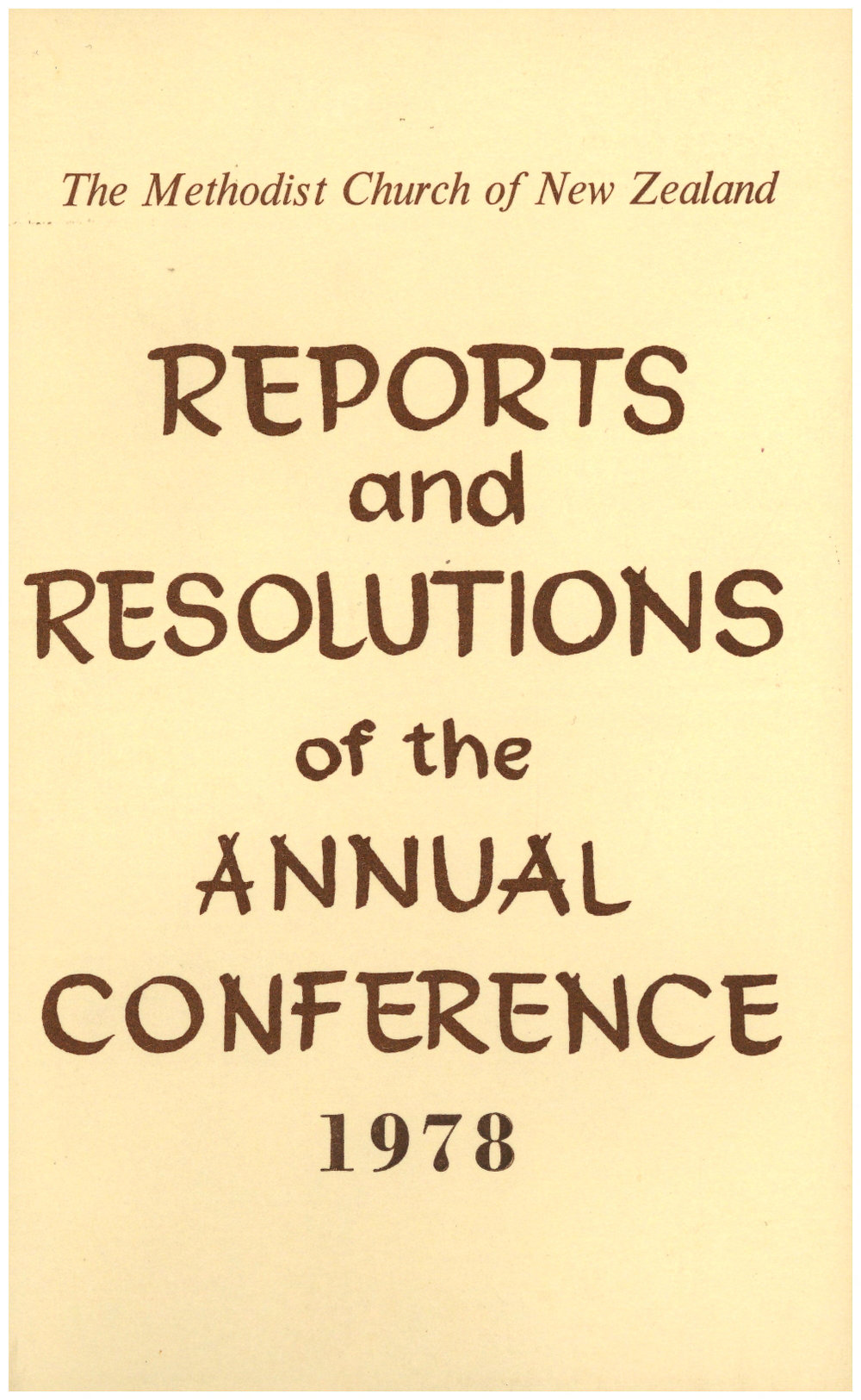 Methodist Church of New Zealand Conference Minutes 1978