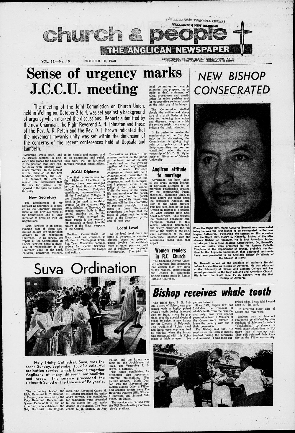 Church &amp; People: 18th October 1968